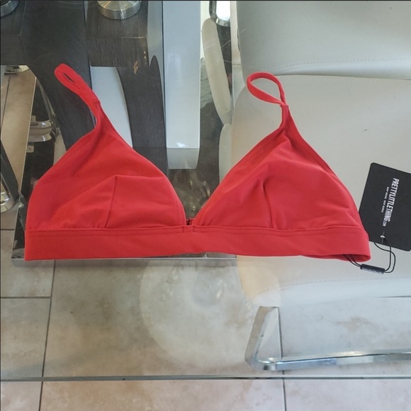 BNWT- Pretty Little Thing Red Triangle Bikini